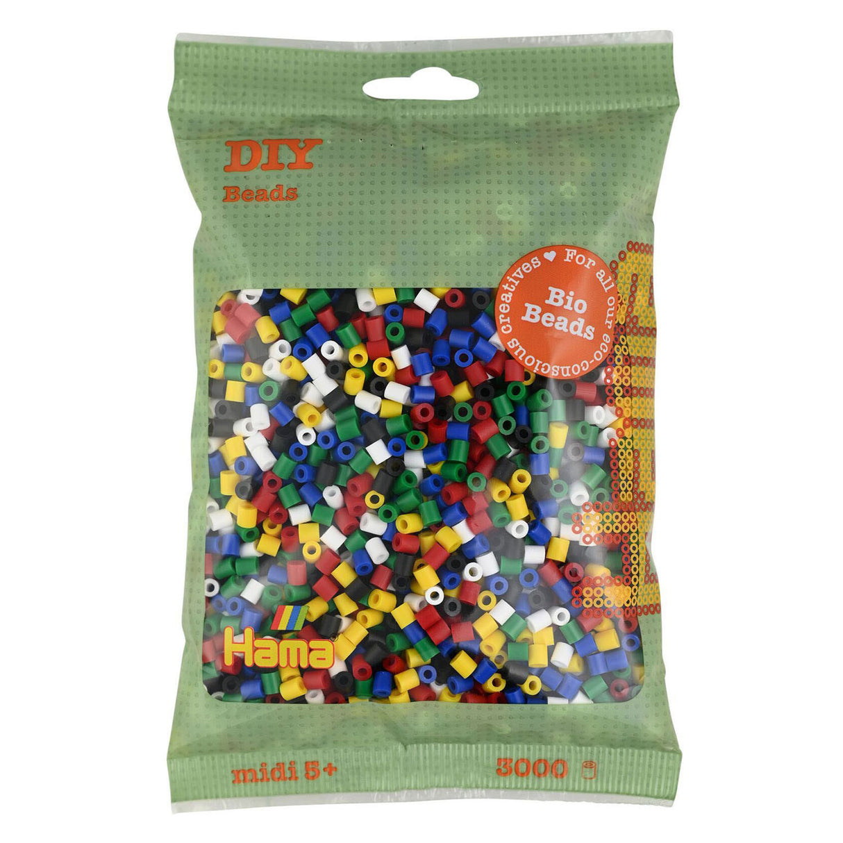 Hama Bio String Perlen Color Mix (198), 3000st.