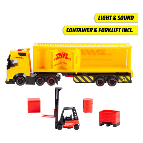 Dickie toys truck dhl z viličarjem s svetlobo in zvokom | 2 kos