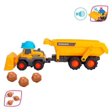 Dickie simba - abc - tracey trailer - excavator - dump truck - volvo - light and sound - from 1 year