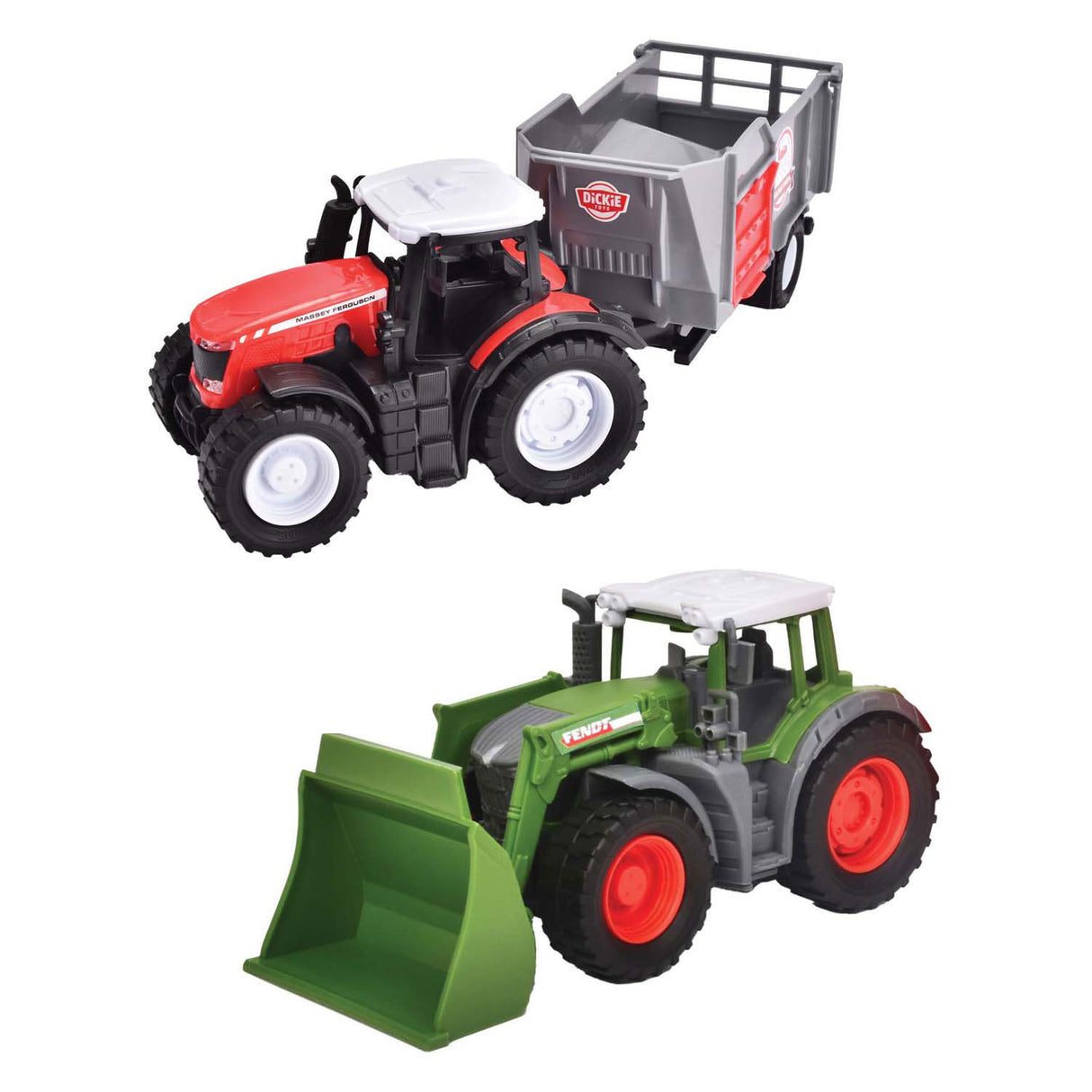 Dickie farm set tractors, 2 parts.
