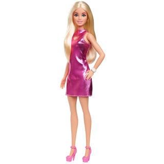 Barbie fashionista lėlės rožinės suknelės širdelė iškirpta