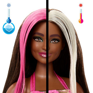 Barbie party unboxed 2 1 poupée avec robe rose vif