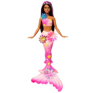 Mattel Barbie Mermaid mat magesche Blummen rosa