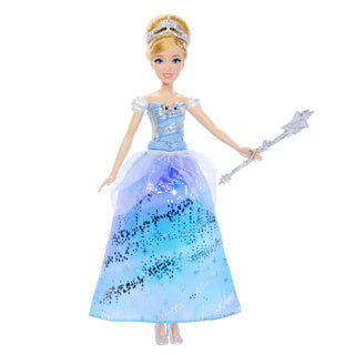 Mattel Disney Princess Cinderella – Förtrollande balklänning modedocka med ljusshow och ljud