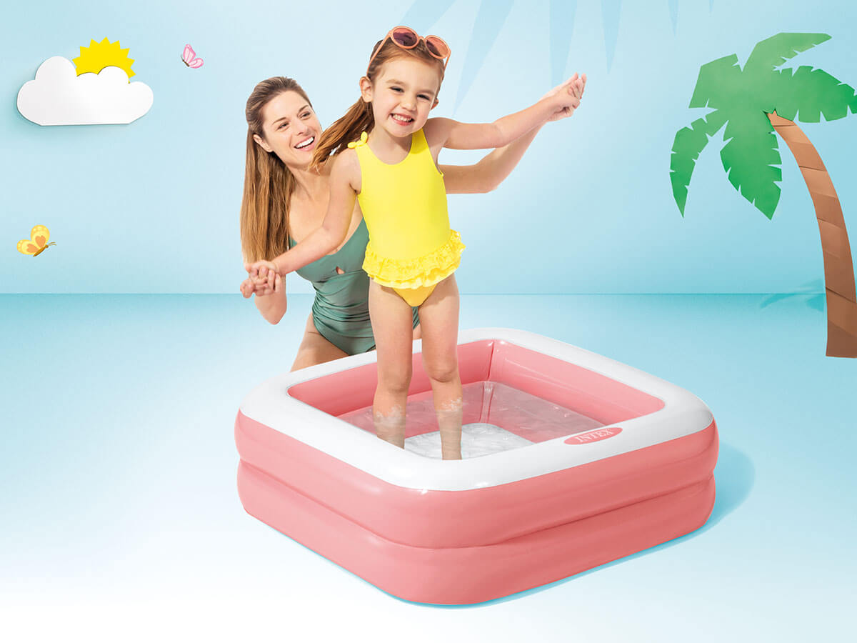 Piscina de bebé Intex Square Azul