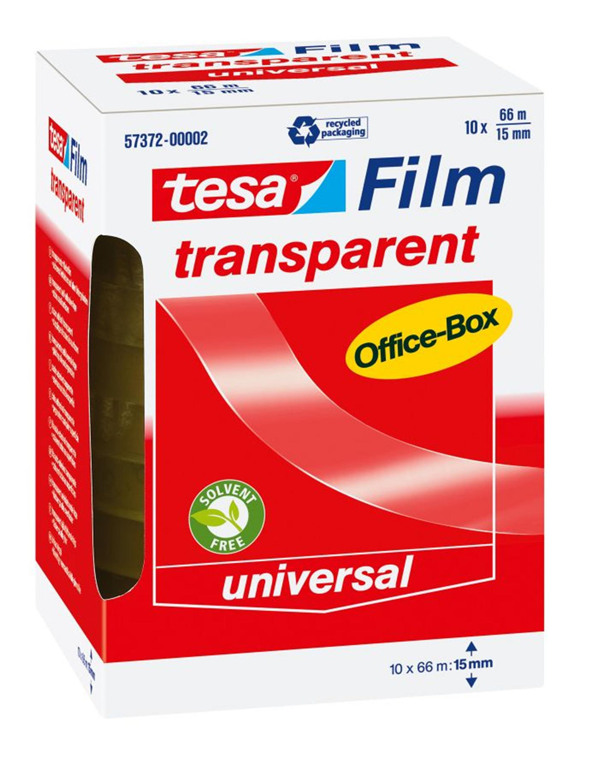 Tesa adhesive tape 66x15 box of 10 rolls