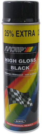 Motip Spuitlak acryllak hoogglans zwart 500 ml