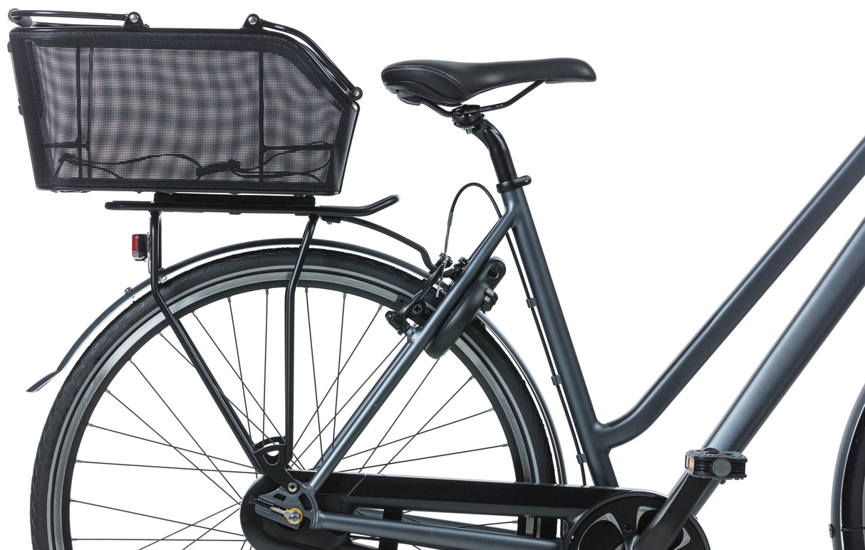 Basil Cento Tech Fiber Nordlicht Mik - Bicycle Basket - På baksiden - Solid svart