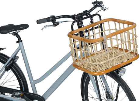 Basil Green Life rotan fietsmand large vooropnatural bruin