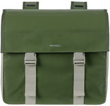 Basil Urban Load Double Bicycle Bag - Vattentät presenningspolyester - Grön sand - 48-53L