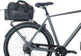 Basil Miles XL Comportamiento de equipaje Bolsa impermeable Bolsa negra para bicicleta eléctrica 36L MIK Sistema