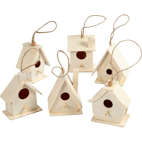 Firma Creativ https: www.cchobby.nl domek dla ptaków-h-7-cm-6-piece-1-box