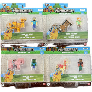 Minecraft 3d wind-up playset assorted | 6 pieces