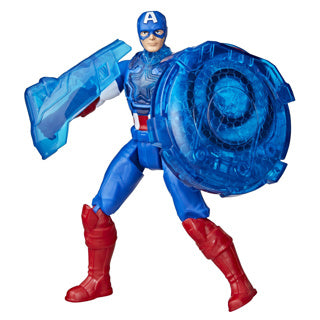 Figurka Hasbro Avengers Kapitan Ameryka, zabawka motocyklowa z tarczą.