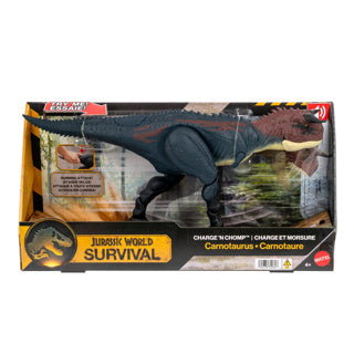 Akcijska figurica rjovečega dinozavra Mattel Jurassic World Run and Bite Carnotaurus, ki teče, rjove