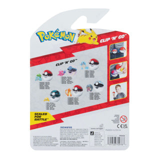 Jazwares pokémon - clip n go squirtle med poké ball