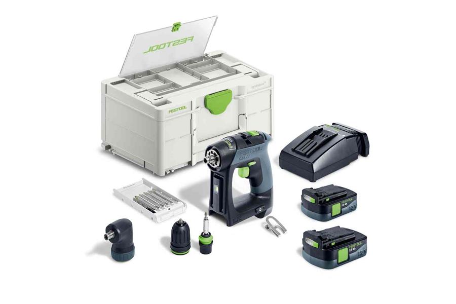 Festool cxs 12 2.5 set | Cordless Bohrer / Chauffer 12V am Systainer (2x 2,5ah Batterie + TCL 6 Schnellladeger) - 576865