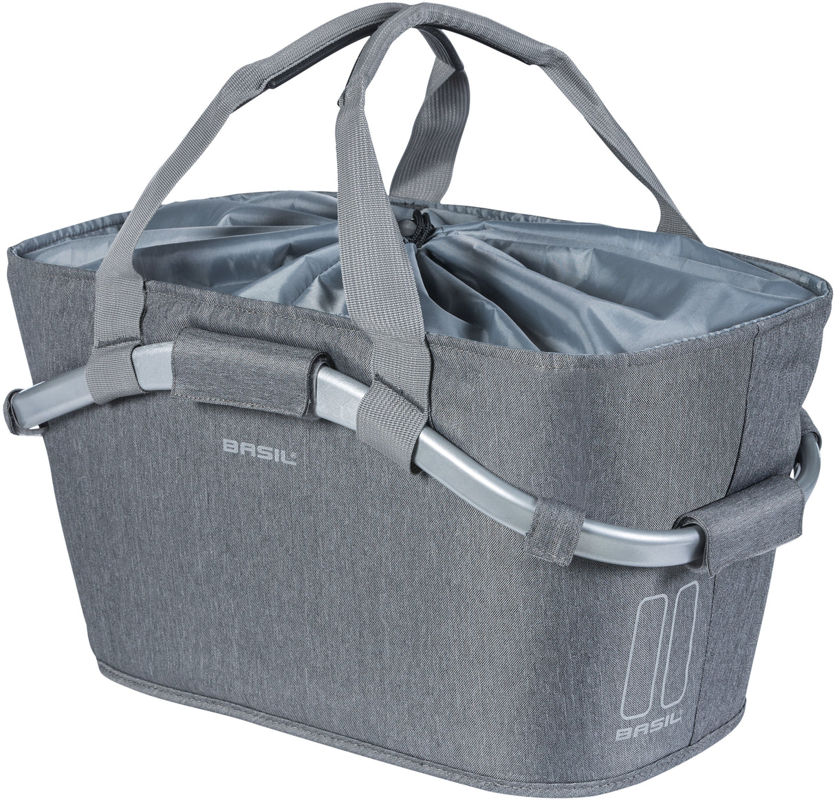 Basil 2Day Carry All Mik - Bicycle Basket - On the Back Grey