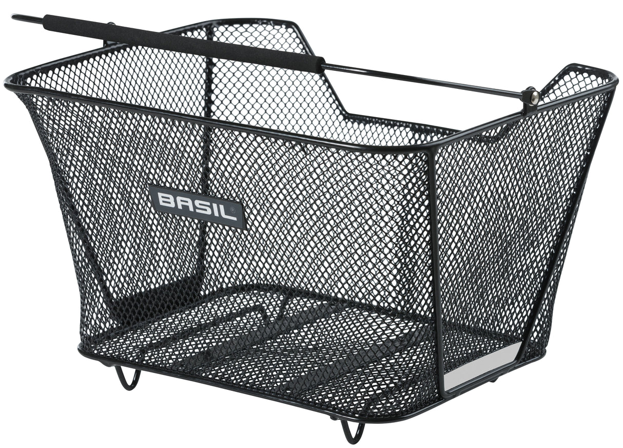 Basil Lesto - Bicycle basket - On the back - Black