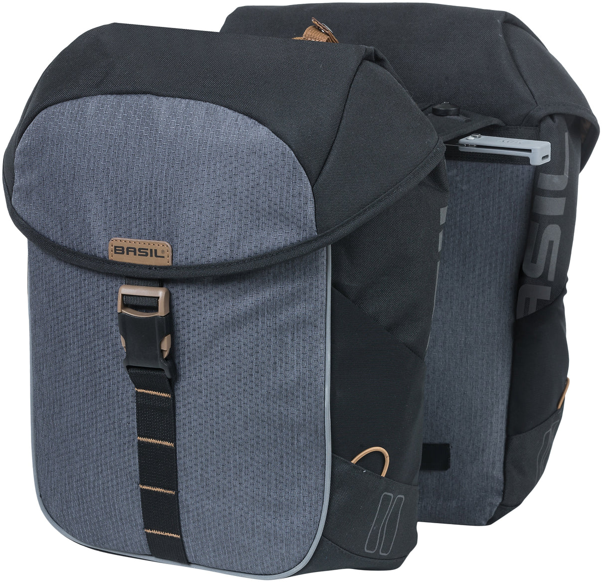 Basil Meilen duebel Bag - duebel Vëlo Bag, Unisex, sportlech, sportlech, waasserdicht, schwaarz