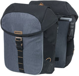 Basil Miles Bolsa doble: bolsa de bicicleta doble, unisex, deportivo, 34L, impermeable, negro