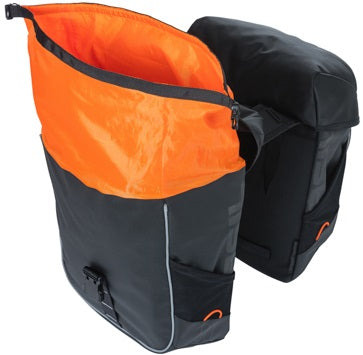 Basil Miles Tarpaulin - Sac à vélo double, étanche, 34L, orange noir