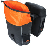 Basil Miles Tarpaulin - Dobbelt cykelpose, vandtæt, 34L, sort orange