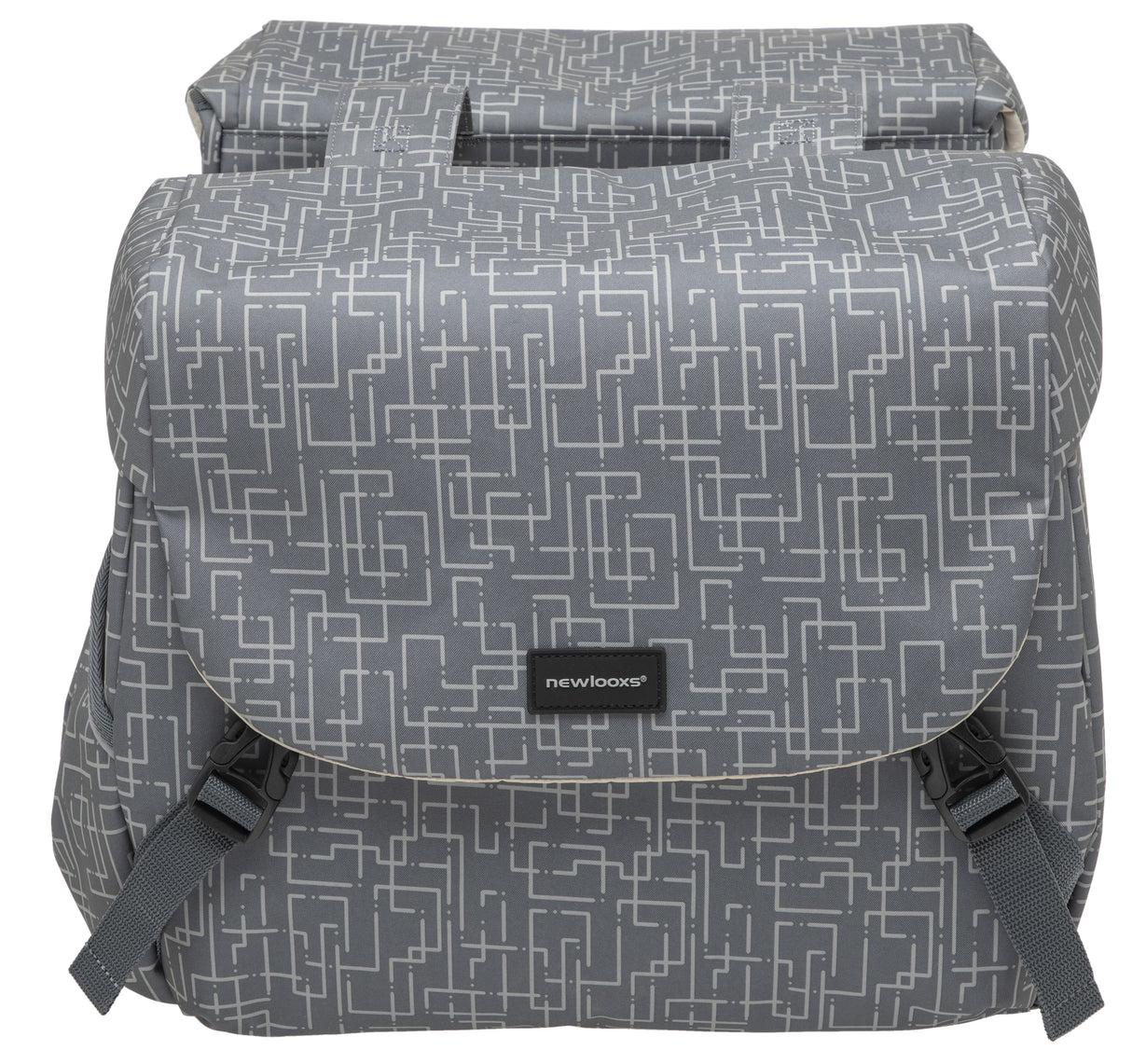 Newlooxs Mondi Joy Dubbele Fietstas Racktime Snap-it Waterafstotend Polyester 38L Ivy Walnut