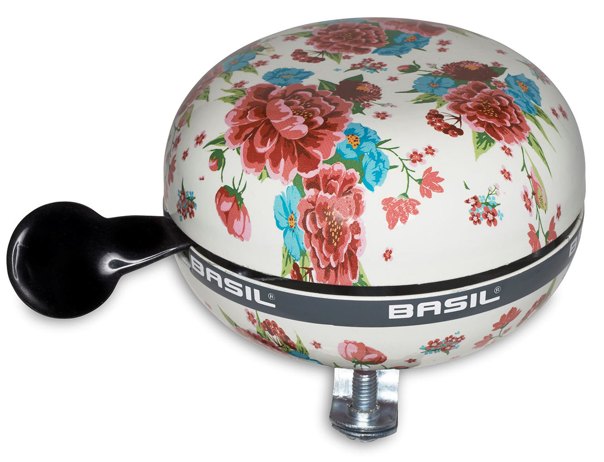 Basil Bloom - Bicycle Bell - 80 mm - Hvit med blomster