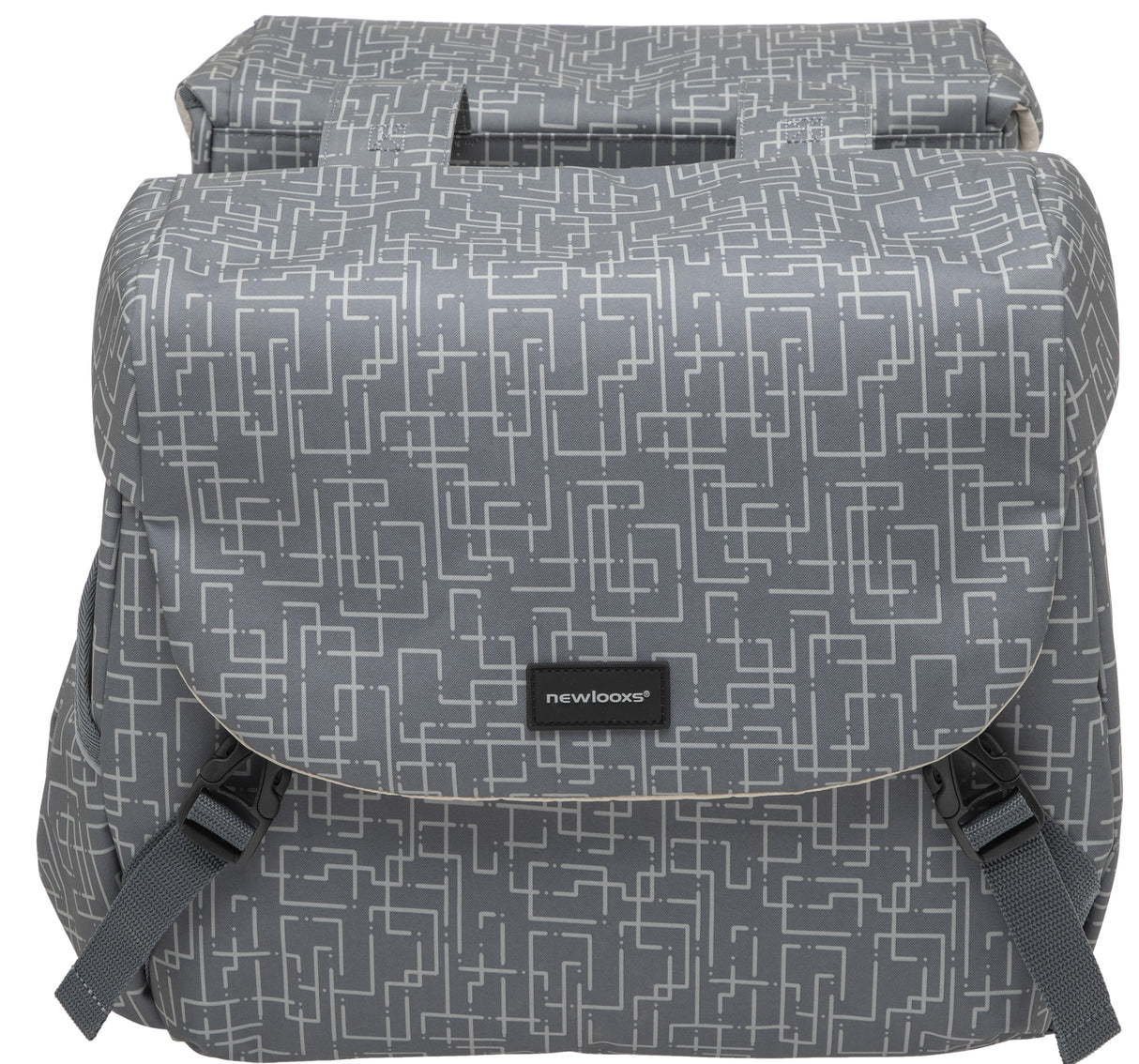 Newlooxs Mondi Joy Dubbele Fietstas Waterafstotend Polyester 38L MIK Adapter Ivy Walnut