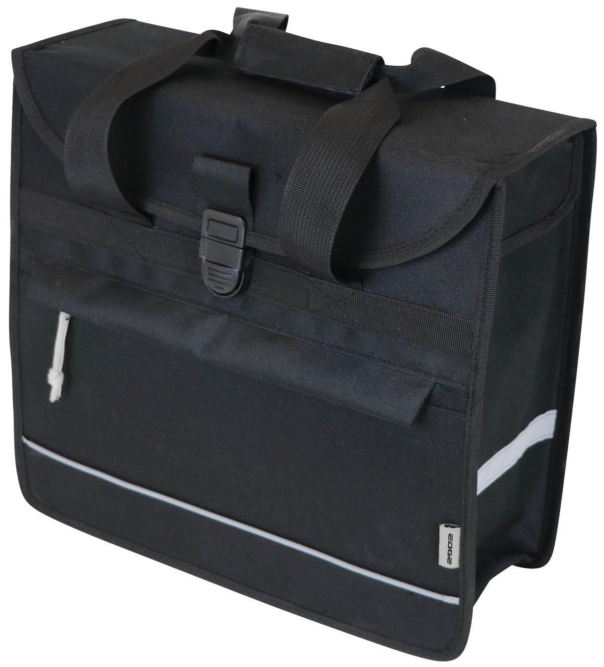 Borsa per biciclette di bordo Shopper di base 20 litri 37 x 34 x 13 cm nero