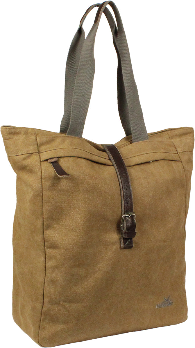 Grönland Fahrradbeutel Canvas Shopper 20 Liter 42 x 34 x 14 cm Kamelbraun