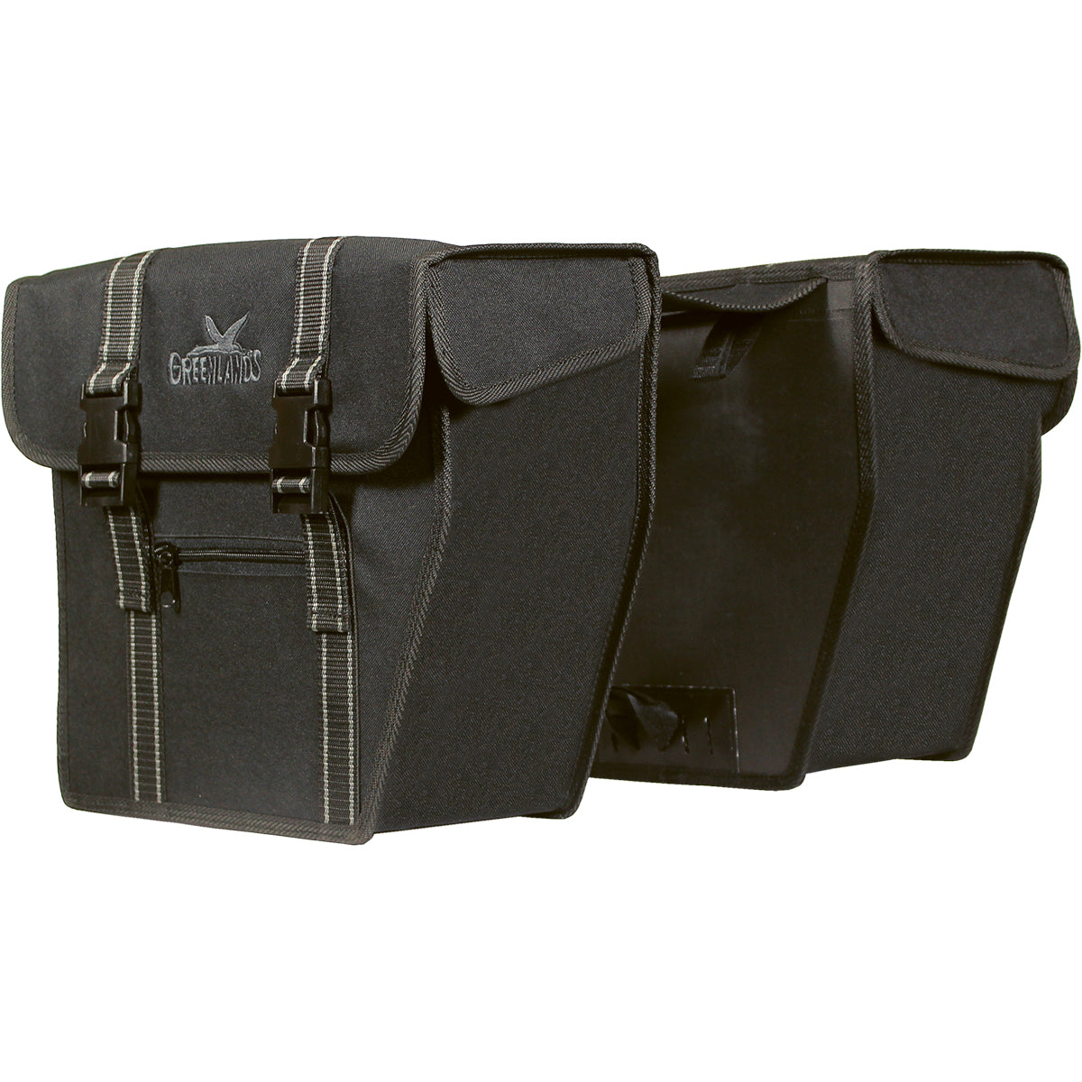 Bolsa de Groenlandia doble negro negro. Dimensiones 36x32x18 cm (2x) 40L. Ser.