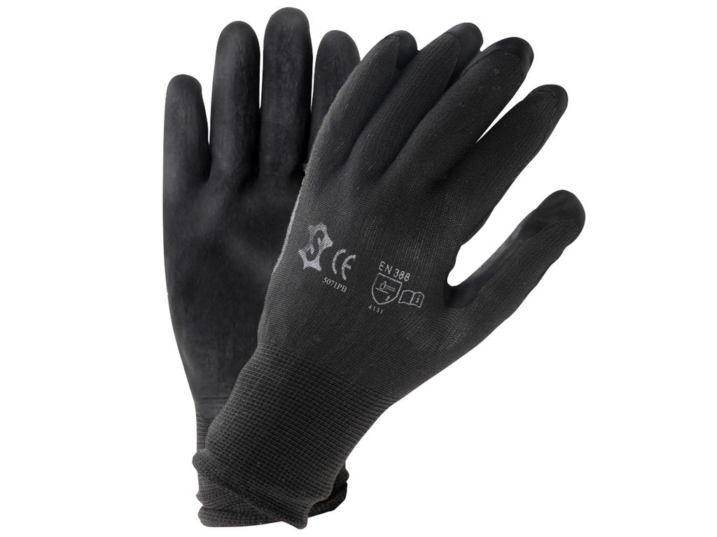 Assembly Glove Workshop Polyester med PU-Coating XL Black