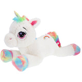 Pluchiez plush unicorn white lying 80 cm