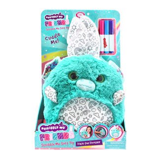 Scribble me furry plush 3 assorted pk 6