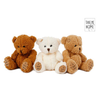 Huelt mech heem Plüschbier 18 cm 3 assortéiert | 3 Stéck