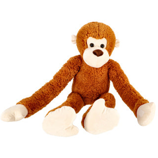 Pluchiez plush monkey with long arms 80 cm brown