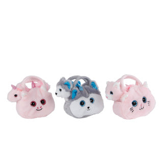 Peluche en sachet 12 cm 3 assortis | 3 pièces