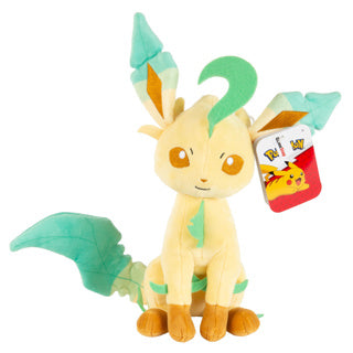 Jazwares pokémon fofinho pelúcia leaffeon, 20cm
