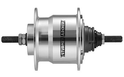 SturmeyArcher Versnellingsnaaf 4 speed Sturmey Archer X-RF4 36 gaats 170 mm aslengte zilver