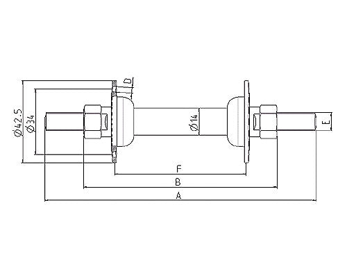 De Marwi huet den Hub 412 36 Lächer 100 mm gebaut -in Breet chroméiert