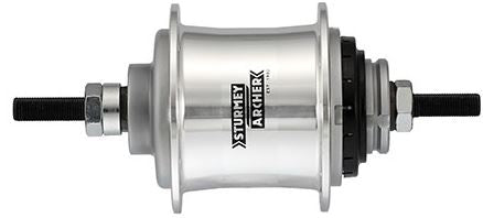 Hub Gear 2 Speed ​​Sturmey Archer A2 Automatyczne bezpłatne hun. 36 dołków - srebrne