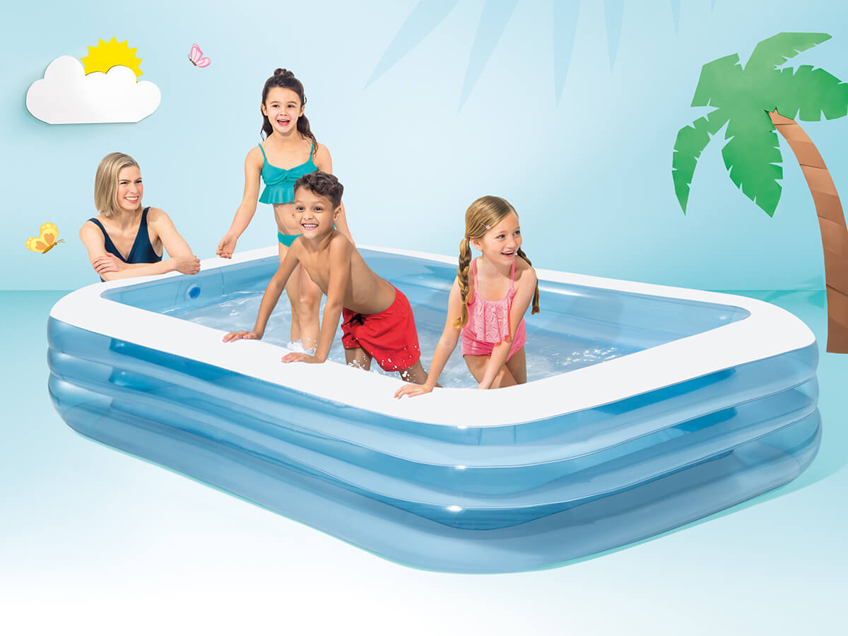 Piscina gonfiabile intex piscina in famiglia blu blu