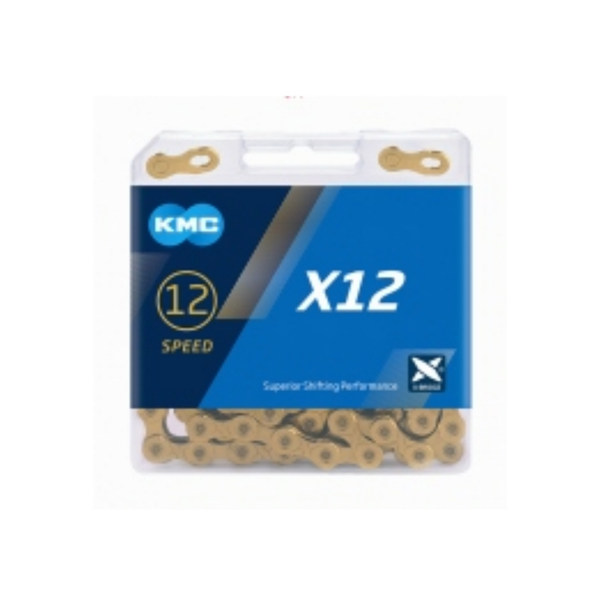 KMC-Fahrradkette X12 Ti-N Gold 126 Schakels