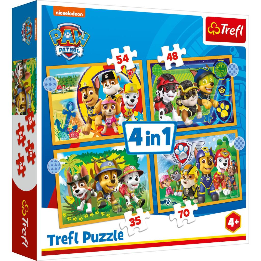 TREFL PAW Patrol 4in1 Puzzle 35-70 stykker