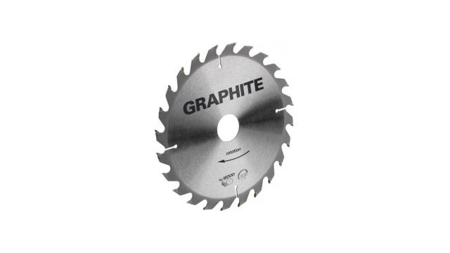 Graphite graphite cirkelzaagblad 165mm asgat 30mm tanden 24 dikte 2,8 vulringen 16 20 25 tct