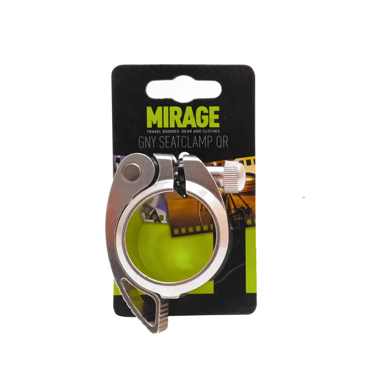 Mirage Zadelpenklem met snelspanner 38.5mm, zilver (hangverpakking)