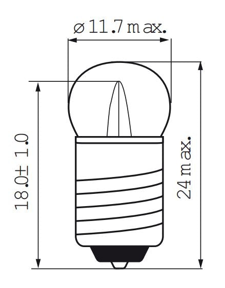 Bosma Lamp 6V 0,05 E10 cykel bagpå