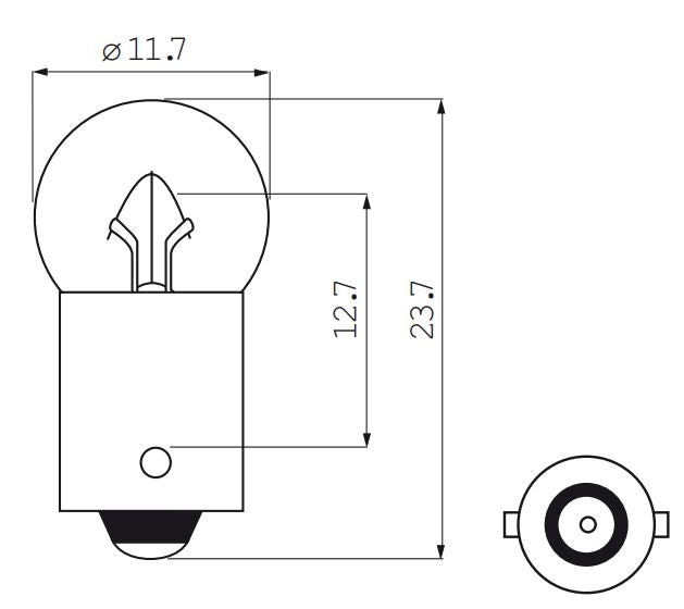 Bosma Lamp 6V 0.05 BAJ. fiets achter